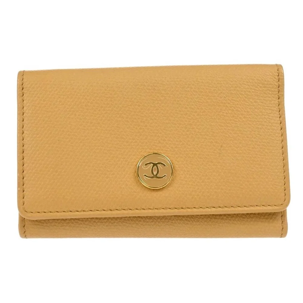 Chanel Beige Calfskin Six Hook Key Case Small Good